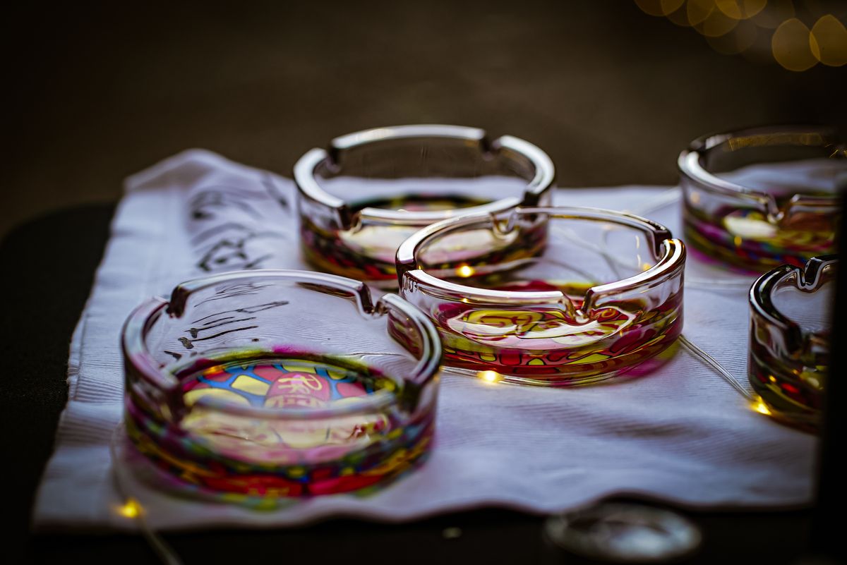 Stained Glass Style Ashtray